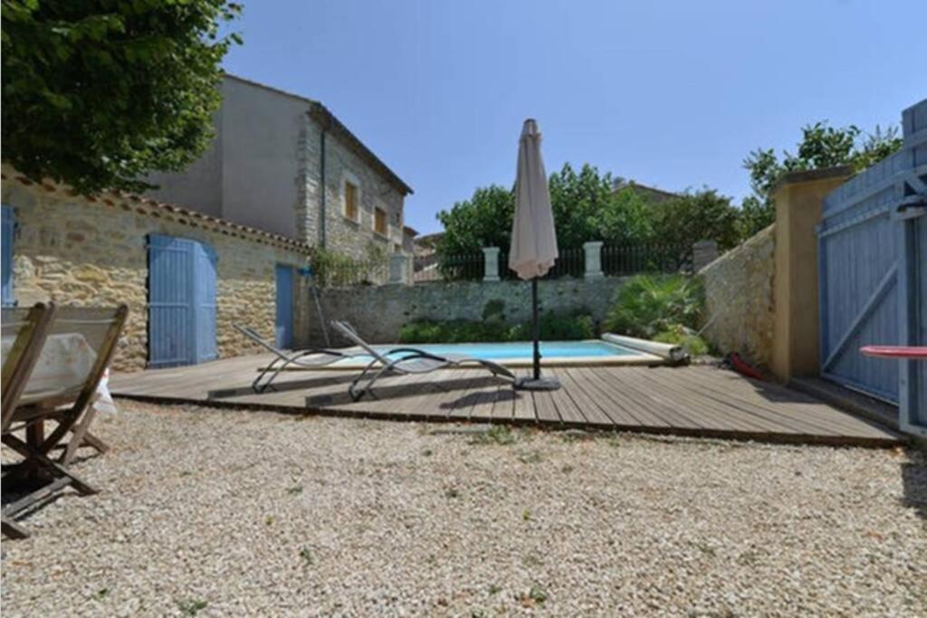 Maison De Plain Pied Pour 4 Pers Piscine Lussan Lussan  Exteriör bild